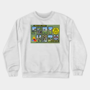 Greetings from Fort Knox, Kentucky - Vintage Large Letter Postcard Crewneck Sweatshirt